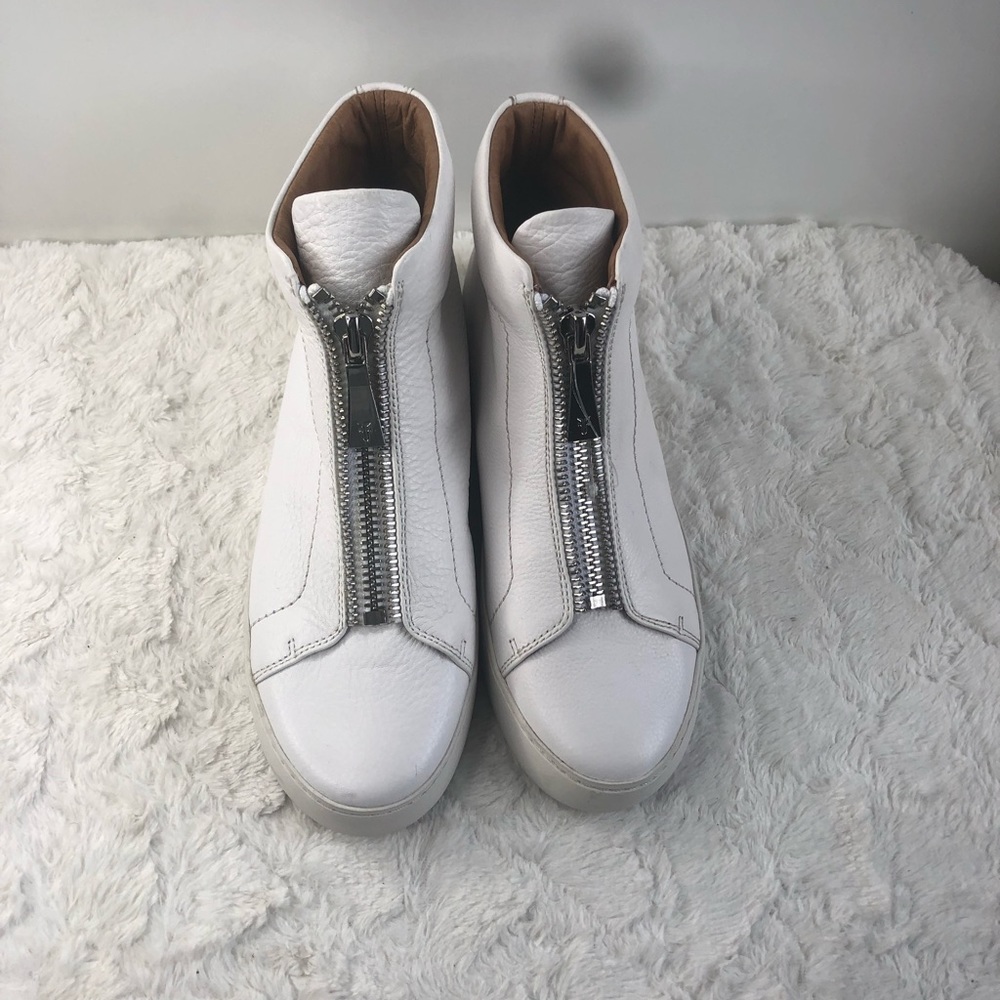 Frye Lena zipper high top in white women’s shoes.